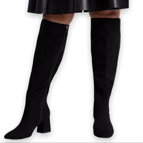 Eloquii Shoes Eloquii Black Knee High Heeled Boots Poshmark